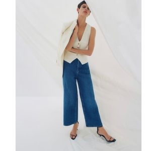 Z1975 Cropped High Rise Wide Leg Jeans